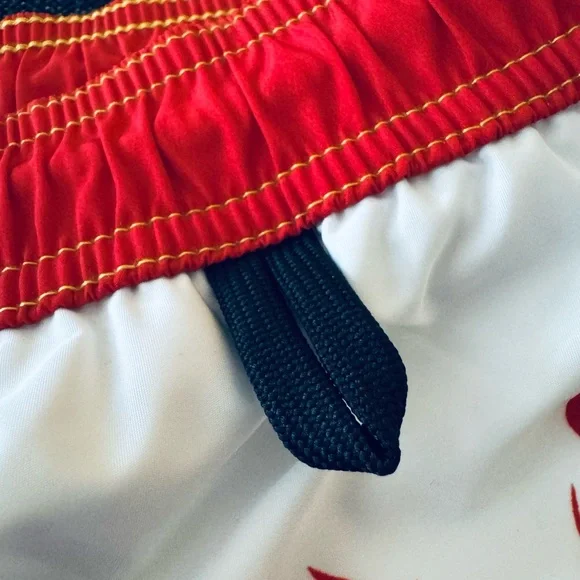 Diesel White and Red Swim Trunks - Picture 7 of 10